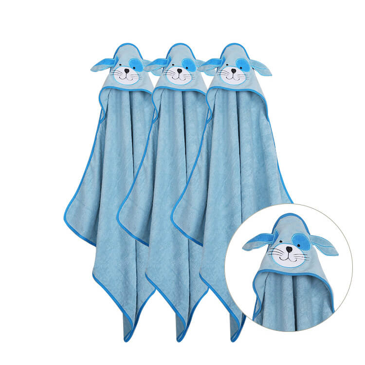 bamboo hooded baby towels with brown ears Changyi City Hongbo Textile