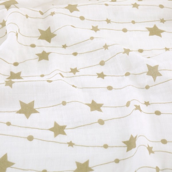 Organic Cotton Muslin Star Baby Blankets