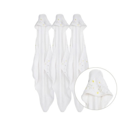 twinkle cotton muslin hooded towels for kids