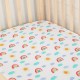 Rainbow muslin baby cot sheet