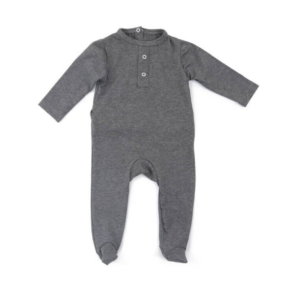 deep gray or custom soft cotton jersey baby jumpsuits