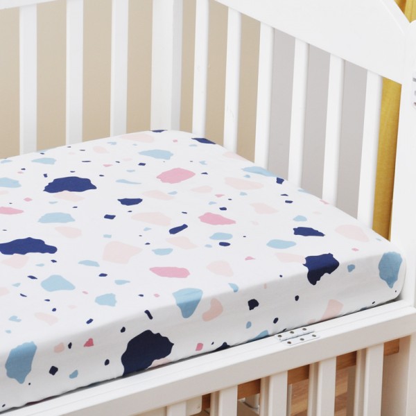 Reactive Print Cotton Muslin Baby Fitted Crib Sheet