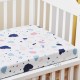 Reactive Print Cotton Muslin Baby Fitted Crib Sheet