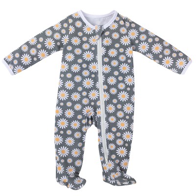 Organci cotton zipper baby pajamas baby rompers